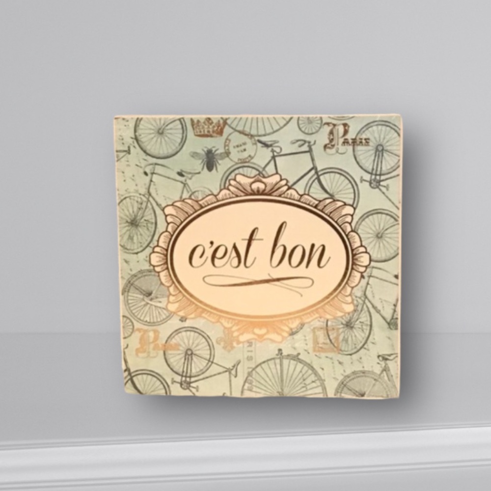 C’est Bon Wooden Plaque